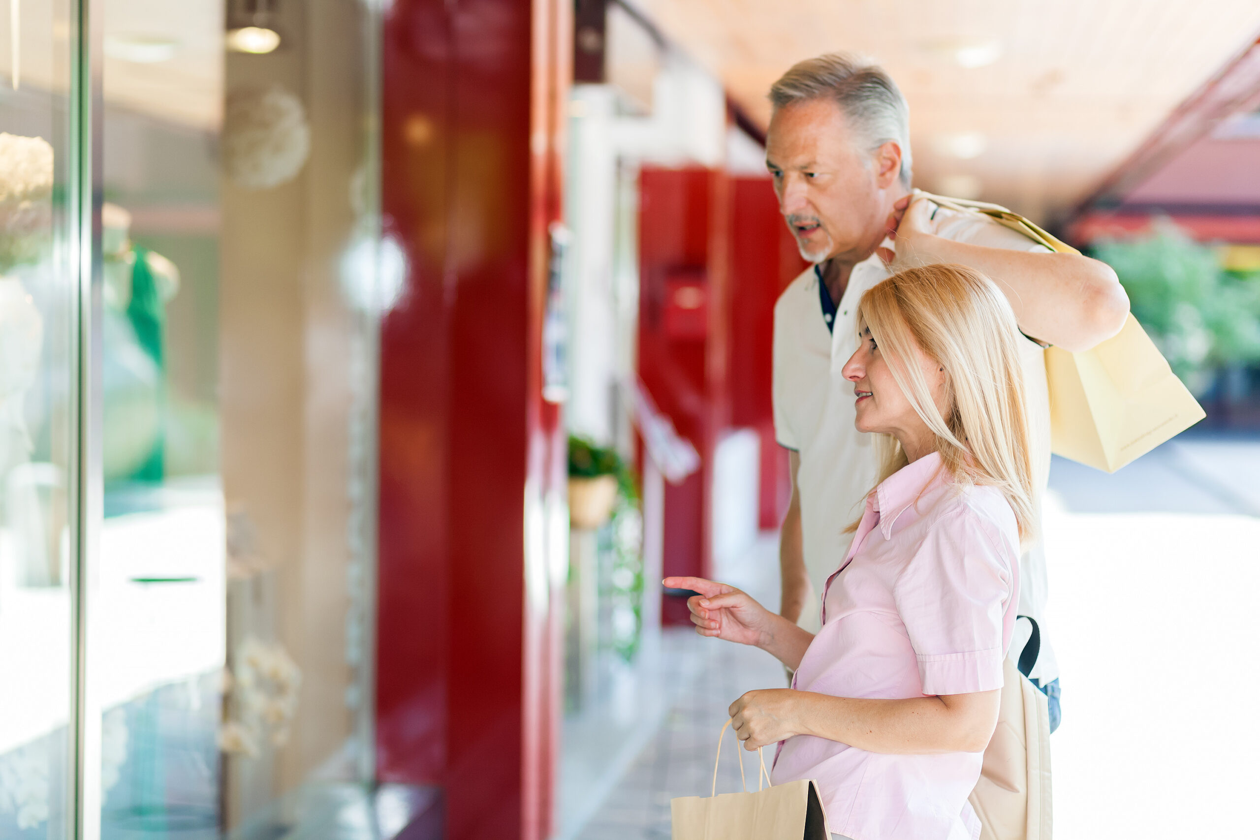 Couple visiting a commercial property